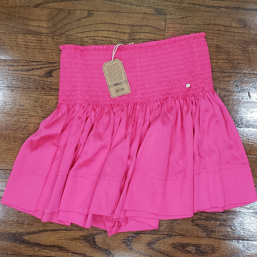 Natural Life Neon Pink Daisy Skort